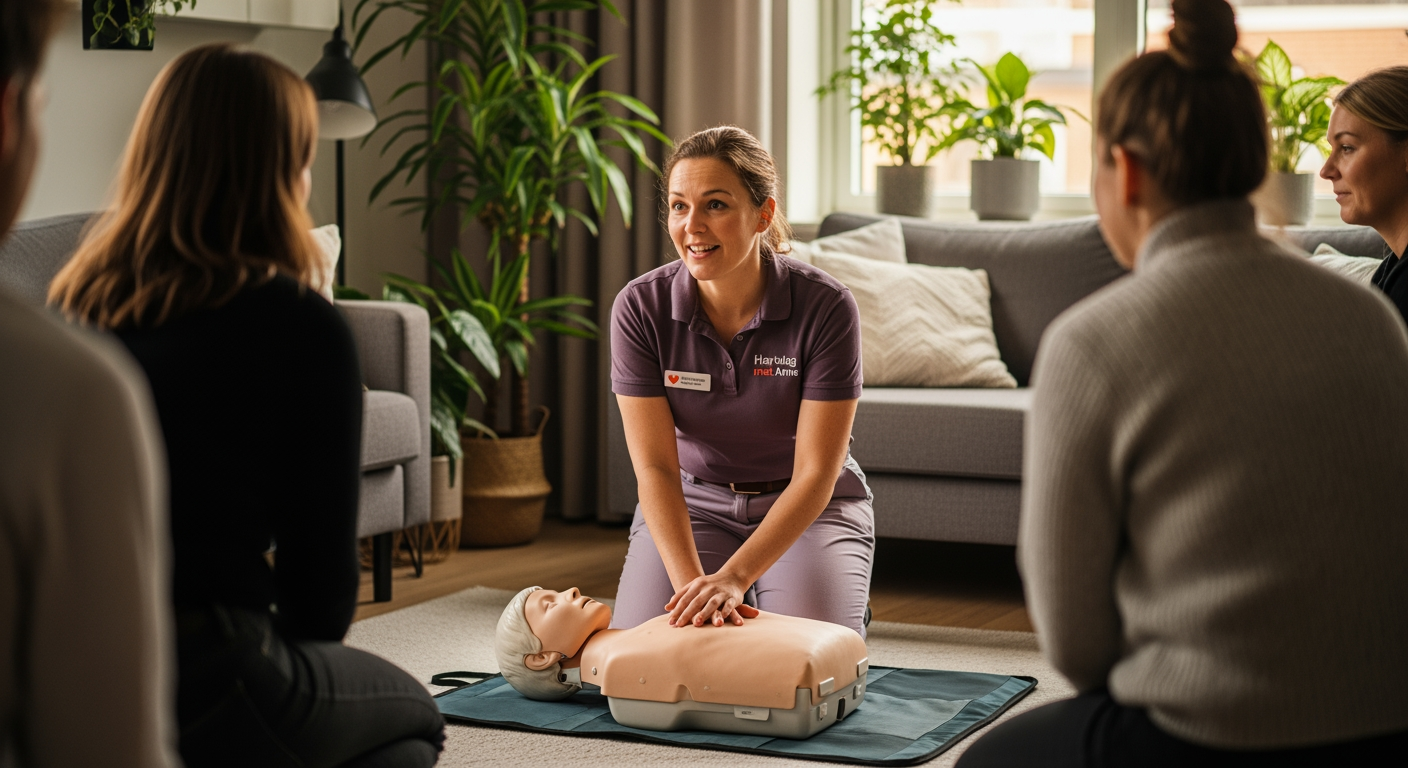 Anne geeft reanimatiecursus